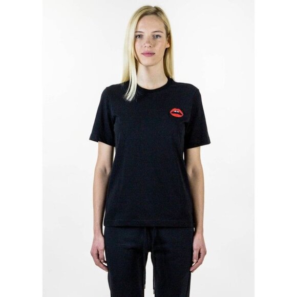 Markus Lupfer Black Alex Lara Lip Tee short sleeve size L - Picture 1 of 16
